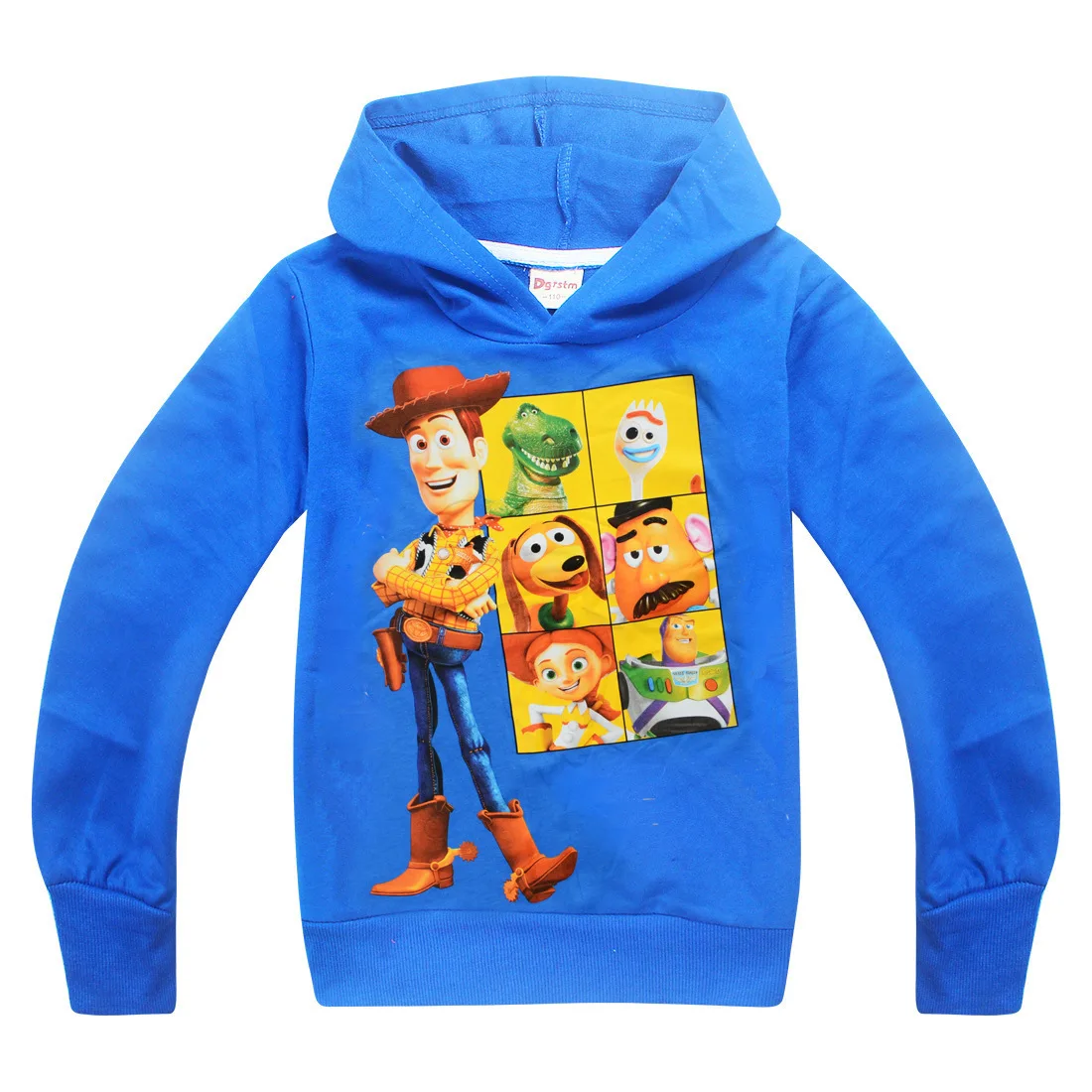 Детская футболка для мальчиков с принтом «Toy Story 4 Woody and Co.» детские толстовки футболки с длинными рукавами худи для мальчика, Толстовка топы для девочек, футболки для детей 3-11 лет - Цвет: M8478blue