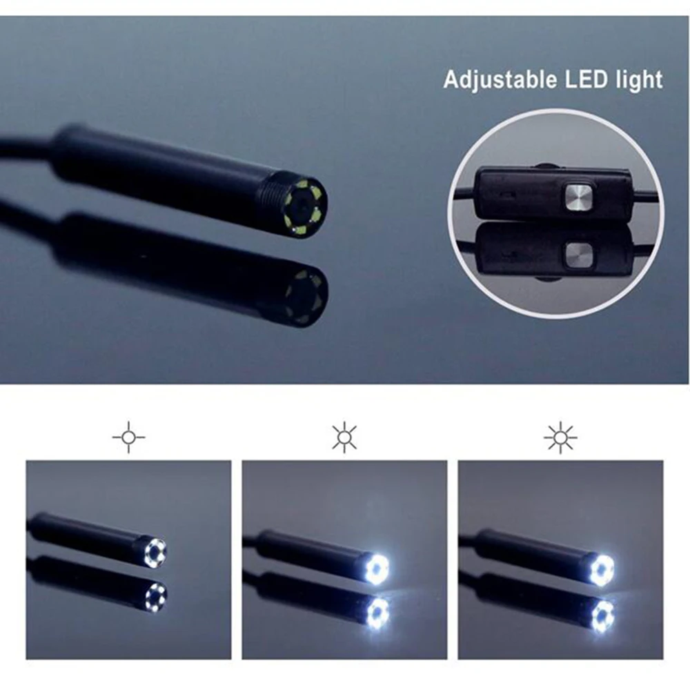 Портативный мини Камера эндоскопа endoskop an97a с 2 м USB кабель 6 LED 1/9 CMOS 640 P HD бороскоп