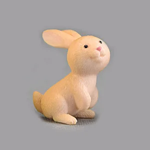Yellow No.3 1 шт. Статуэтка пасхального кролика мультяшная модель животных пейзаж из мха смолы ремесло домашнее миниатюрное украшение для сада в виде Феи аксессуары - Цвет: Yellow No.3