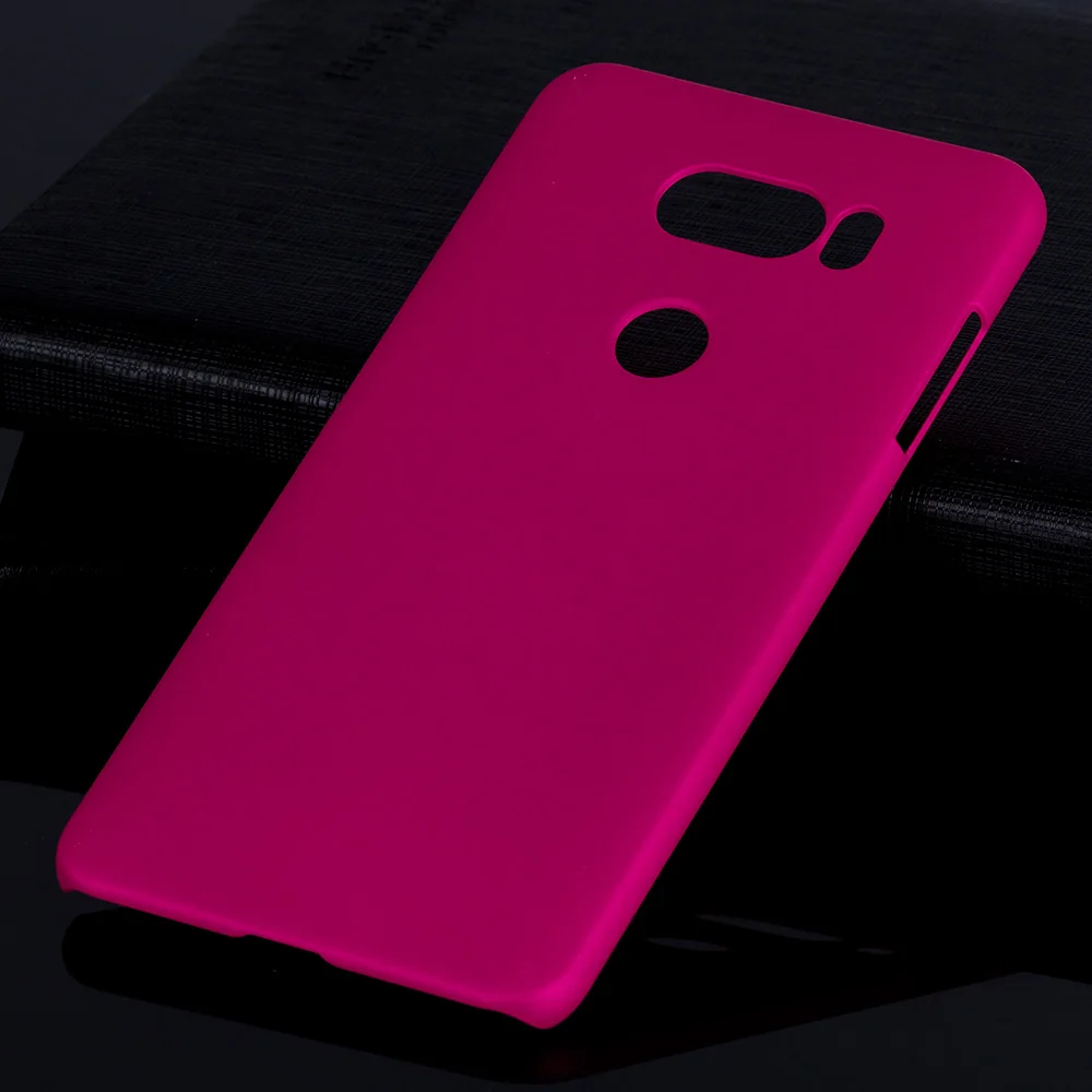 Rose Red Матовая Пластик Coque 6.0For Lg V30 чехол для Lg V30 плюс H930 H933 телефона чехол-лента на заднюю панель - Цвет: Rose Red