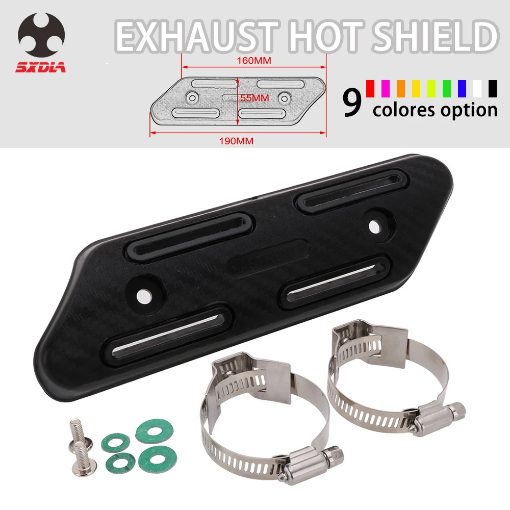 27-51MM Universal Motorcycle Exhaust Muffler Pipe Heat Shield Cover Motocross For KTM HODNA YAMAHA SUZUKI KAWASAKI Dirt Bike | Автомобили