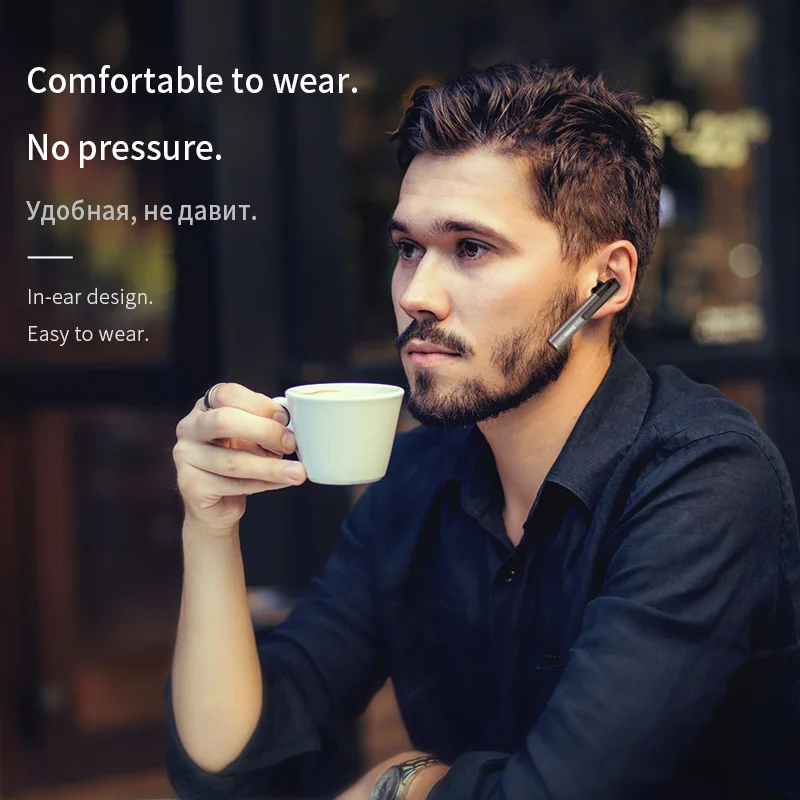 HOCO Best Бизнес Hands free беспроводные Bluetooth наушники с шумоподавлением микрофоном в