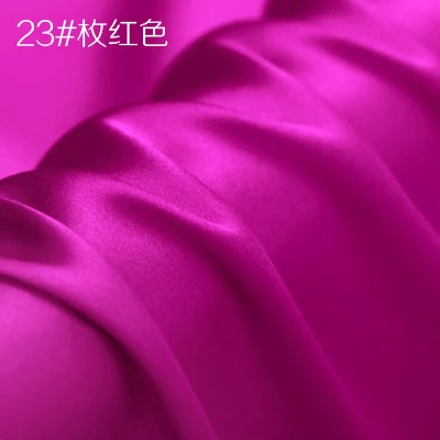 23 rose Шелк тутового эластичная атласная ткань для спандекса шёлковое платье юбка 16 и 19 момме - Цвет: 23 rose
