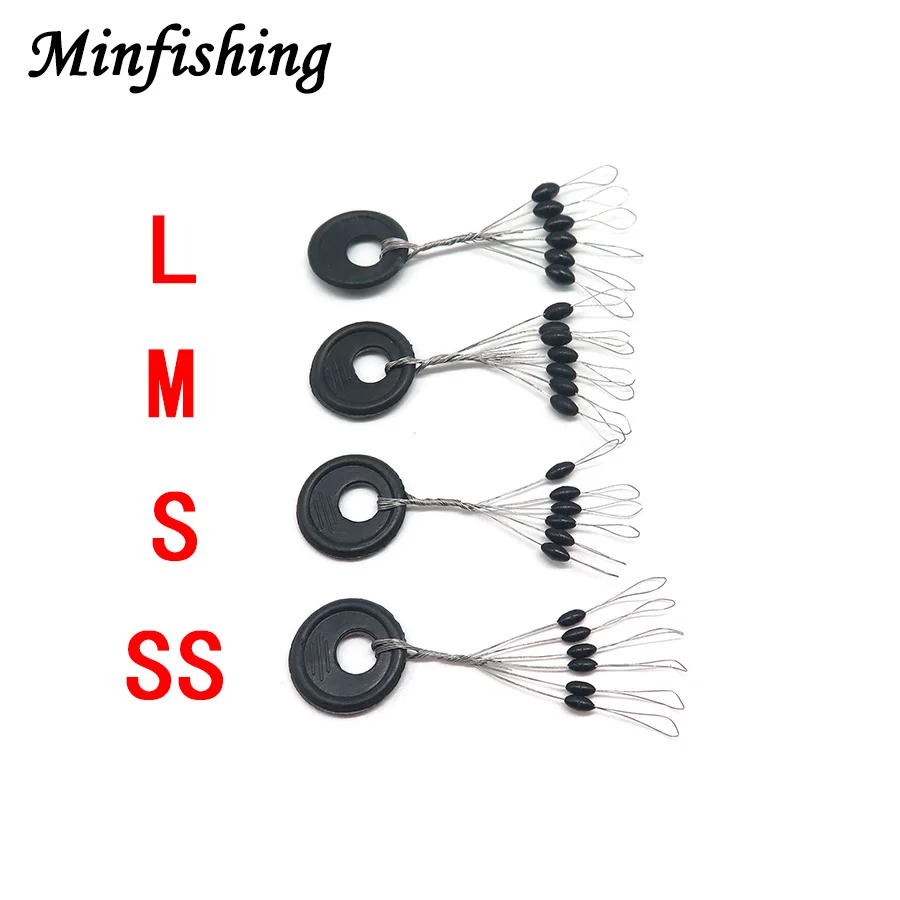Minfishing 60 шт. 10 группа оливок поплавок стопор для поплавка резиновый стопор для поплавка рыболовные снасти