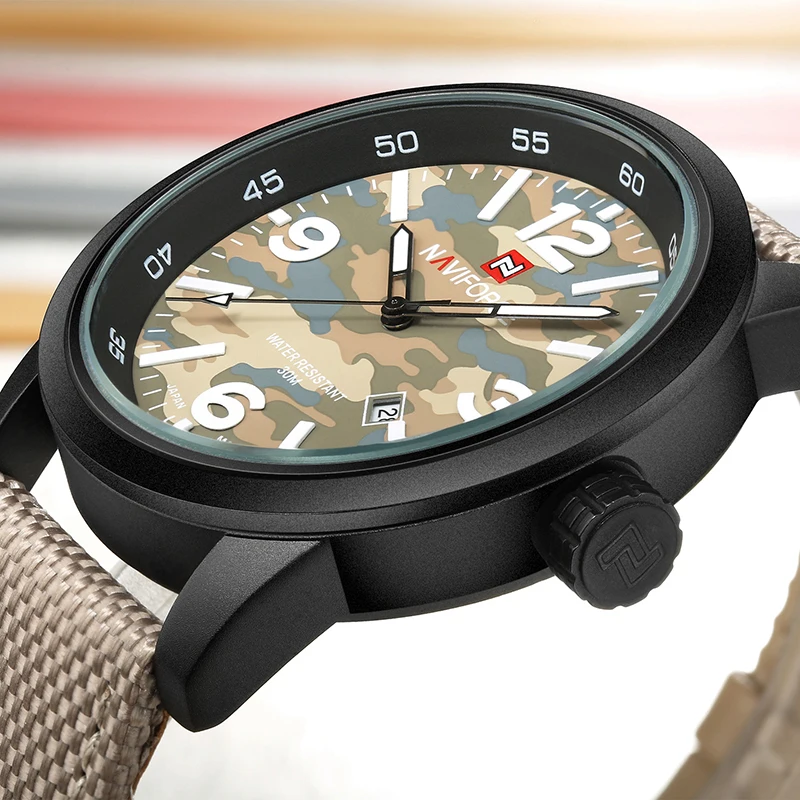 Новинка 2017 года NAVIFORCE Мужские кварцевые спортивные военные часы мужские