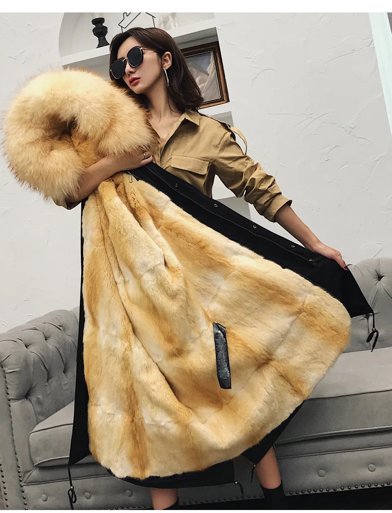 OFTBUY, водонепроницаемая парка, зимняя куртка, женская шуба из натурального меха енота, Воротник из меха Капор из норки, съемная уличная одежда