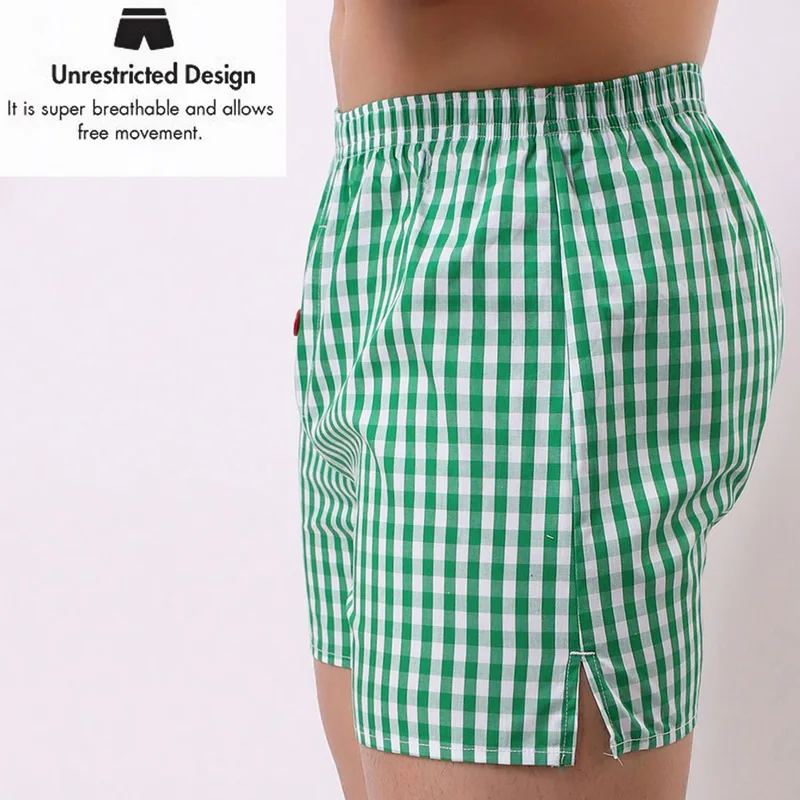 MJARTORIA Mens Breathable Plaid Printing Short Pajamas Pants Soft Sleepwear Summer Beach Casual Loose Soft Comfortable Shorts