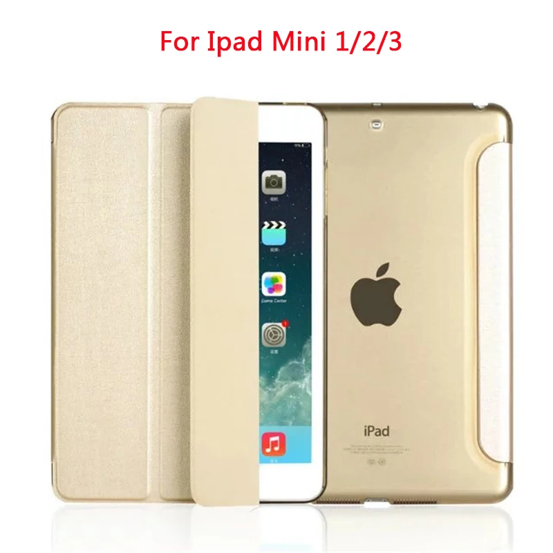 Gold for Mini 1 2 3 Чехол для iPad mini 4 3 2 1 7,9 ''Стенд чехол Смарт Мягкий ТПУ Магнитный PU кожаный чехол для IPad Mini 1 2 3 4 авто сна/Пробуждение - Цвет: Gold for Mini 1 2 3