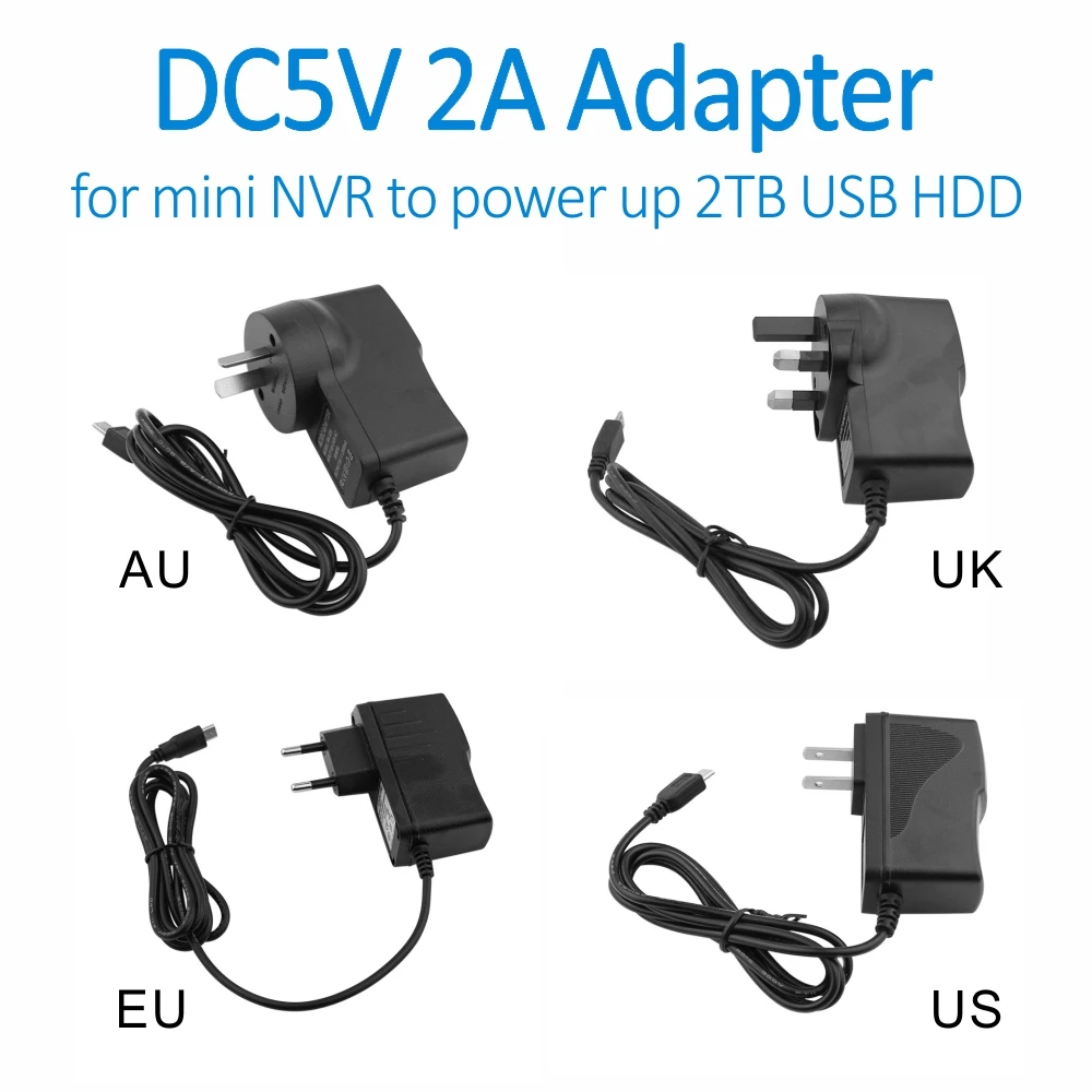 Doerguin настенный адаптер питания DC5V2A Micro USB для AEEYE Mini NVR XMEYE 2 ТБ 5 дюймов HDD или TV