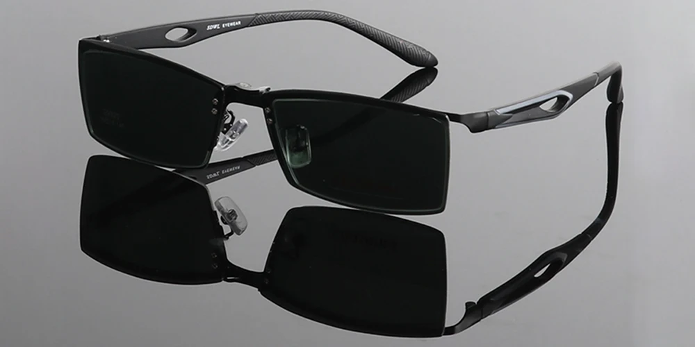 Chashma фирменный дизайн, полуоправа, сплав, оптические очки, спортивные очки, магнитные зажимы в виде солнцезащитных очков, поляризованные линзы, магнитные очки