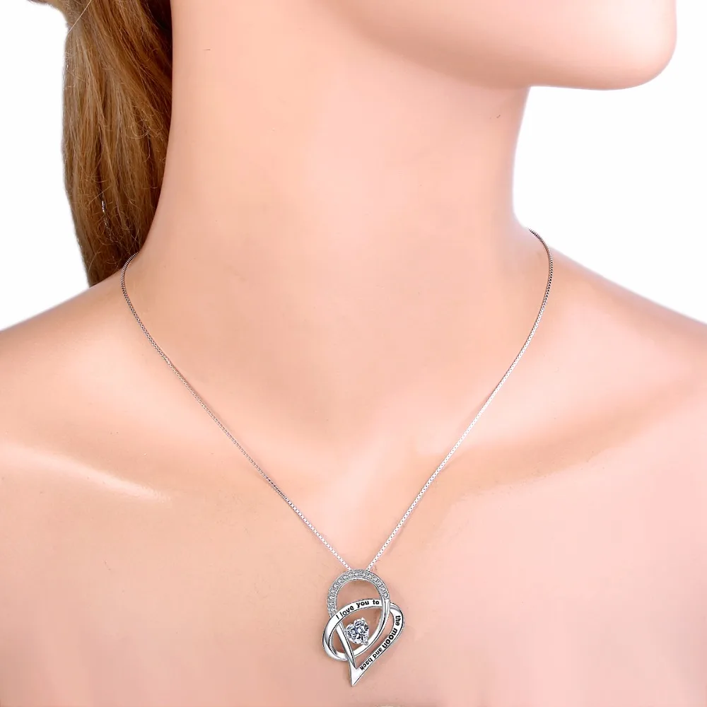 Tuliper Heart Necklaces Bridal Pendant Necklace 925 Sterling Silver Cubic Zircon For Women Party Valentine Jewelry | Украшения и