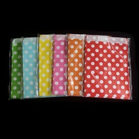 50pcs 18 5cm x 13cm dot design food grease proof paper bag kids candy buffet favor gift wedding party birthday party supplies