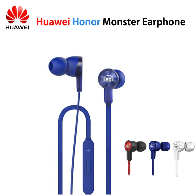huawei Honor Наушники Монстр AM15 с микрофоном Шум шумоподавлением гарнитура для мобильных телефонов huawei Honor 9 Коврики 8/9 P10