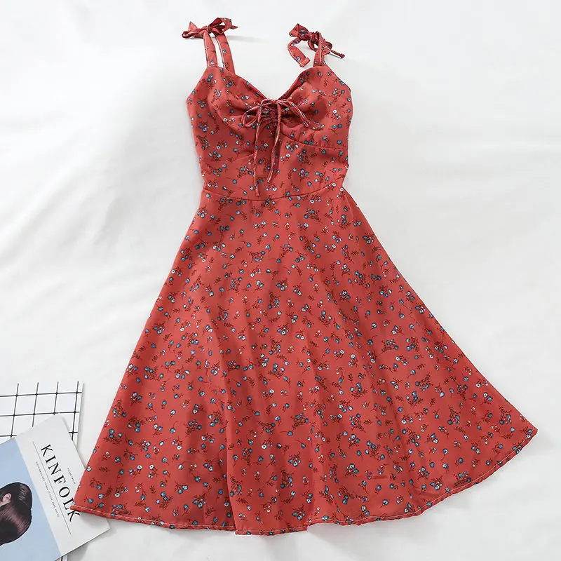 Женское летнее платье с v образным вырезом богемная Цветочная Туника пляжное