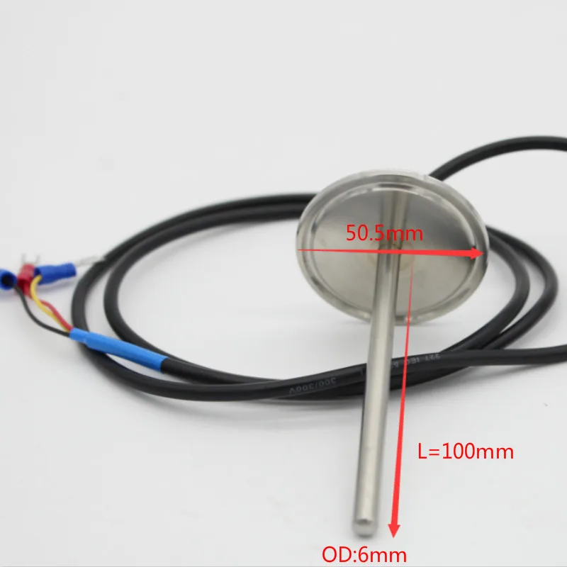 Цифровой датчик температуры PT100 патрон Thermowell 50 5 мм из нержавеющей стали SS304