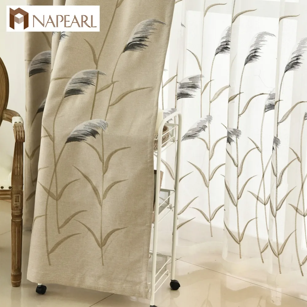 Затемненная занавеска NAPEARL с тюлевой панелью современный дизайн для спальни