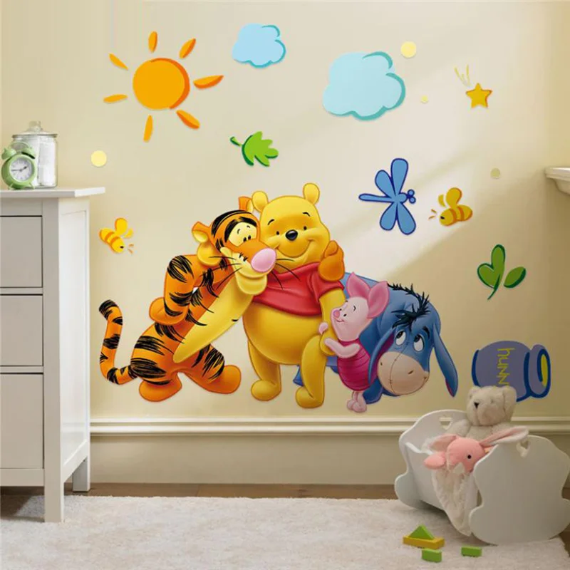 Животных Мультфильм Стены Наклейки для Детей Номеров Home Decor Детский Обои