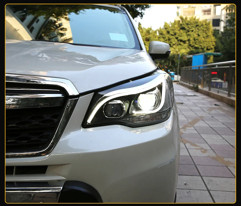 Высококачественный набор для автостайлинга для Subaru Forester 2013 фары, светодиодные фары DRL Объектив двойной луч HID Xenon