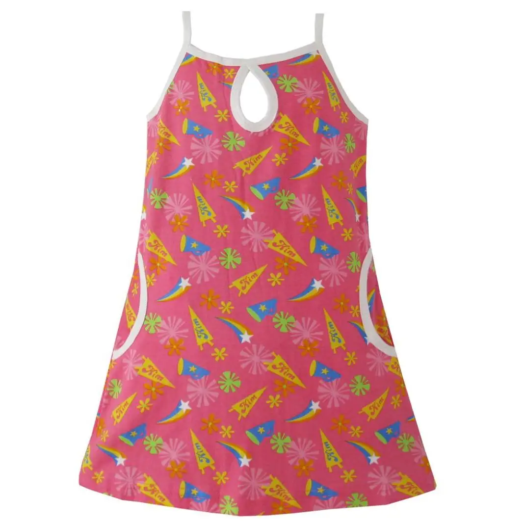 Flower Girl Dress Pink A-line Tank Jumper Kids Clothing Cotton 2020 Summer Princess Wedding Party Size 12M-6 Carnival Vestidos | Детская