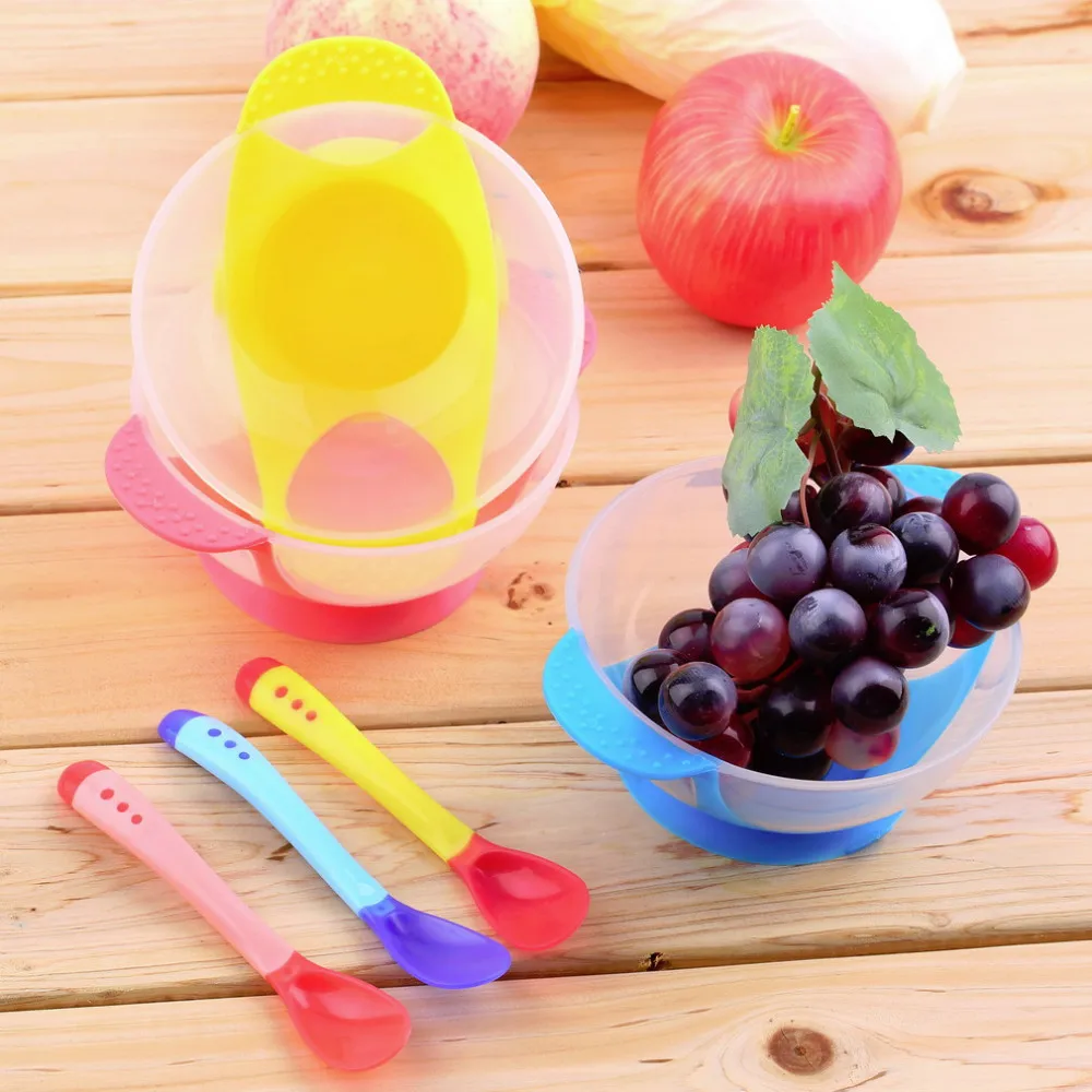 Лидер продаж детская ложка миска для обучения с присоской пищевая датчик