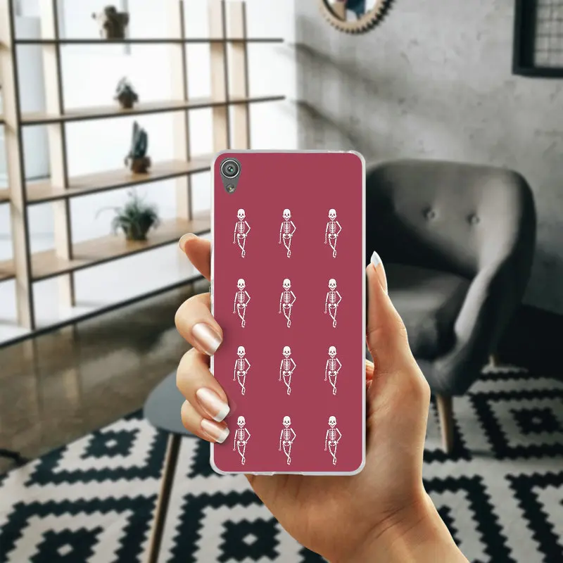 Хэллоуин трюк или лечения тыква летучая мышь Чехлы ТПУ телефон для Sony Xperia E3 E5 T3 M2 M4