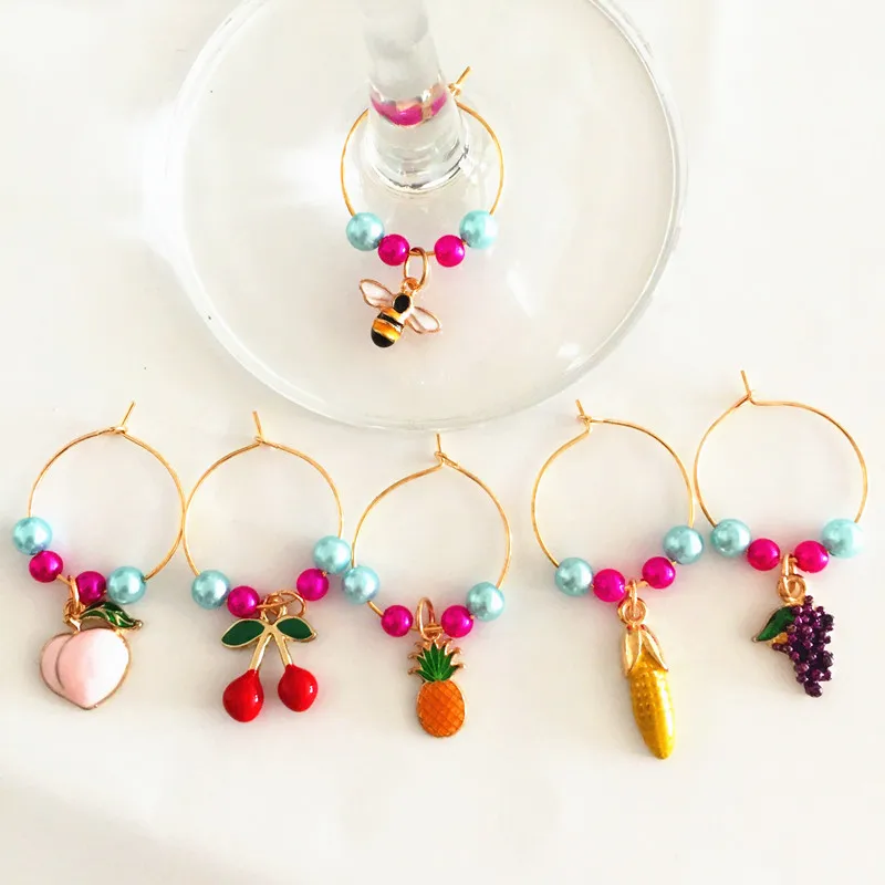 Подвески для вина новый модный дизайн 6 шт. подвески Винных Бокалов кольца маркер