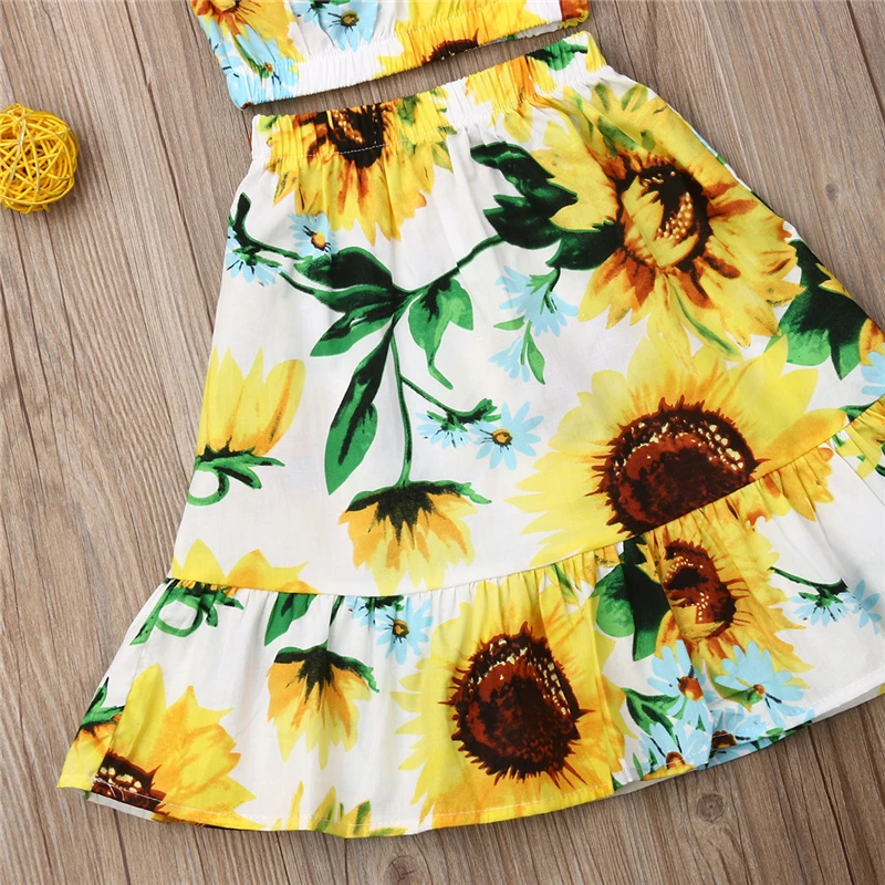 Комплект одежды для маленьких девочек летняя блузка с открытыми плечами и