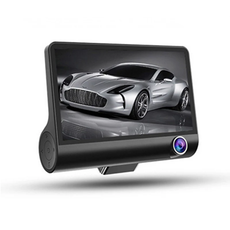 Двойной объектив Широкий формат Ночное видение HD 4 дюймовый Dash Cam