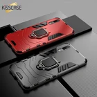 KISSCASE Роскошные броня кольцо чехол для iPhone 6 6S 7 8 плюс Чехол для iPhone 5 5S SE x XS Xs Max XR ударопрочный полный назад Случаи Обложка чехол на айфон 5s 5 6 чехол на айфон 7 8 X XS