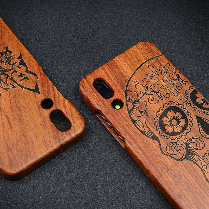 Boogic Original Case For Huawei P20 Pro Pure Rosewood Wood Lite 360 Full Protective Cover |