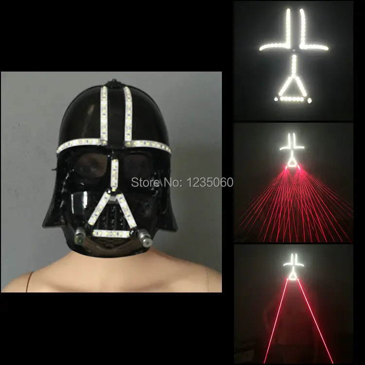 Новое поступление светодиодная светящаяся маска Laserman Осветляющий головной убор
