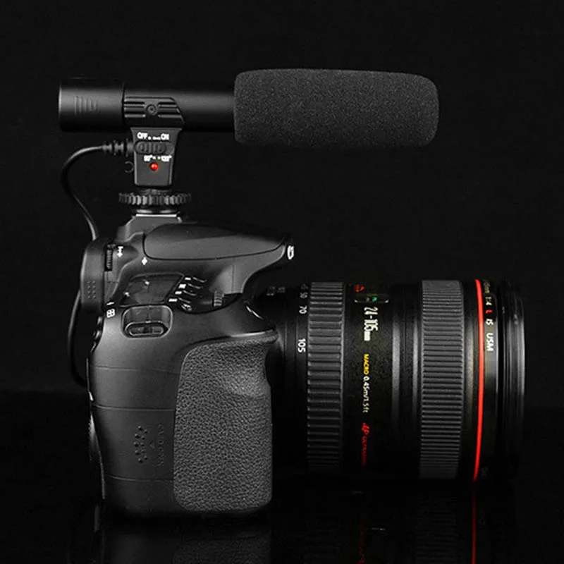 Видео микрофон интервью запись Vlog для DSLR камеры Nikon Canon/телефоны SGA998|Микрофоны| |