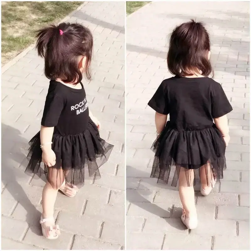 Infant Baby Girls Tulle Rock N Roll Dress Summer Short Sleeve Princess Dresses | Детская одежда и обувь - Фото №1