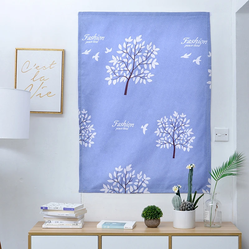 Fortune Tree Patterns Stick-on Balcony Короткая занавеска для дома гостиной двери балкона
