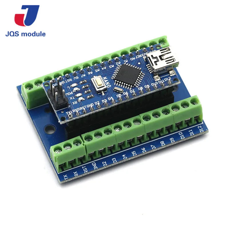 Стандартная Клеммная плата адаптера для Arduino Nano 3,0 V3.0 AVR ATMEGA328P ATMEGA328P-AU модуль расширения - Цвет: With NANO V3.0