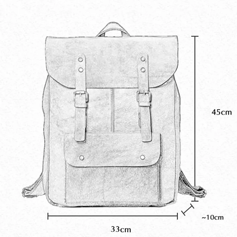 

AETOO Vintage men's backpack, leather horse cow hide outdoor travel backpack, casual trend computer bag
