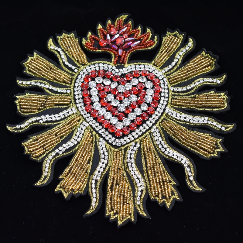 

Нашивка в виде сердца со стразами для шитья одежды, алмазная аппликация, сумки для одежды, декоративная Кепка, нашивка, сделай сам, одежда