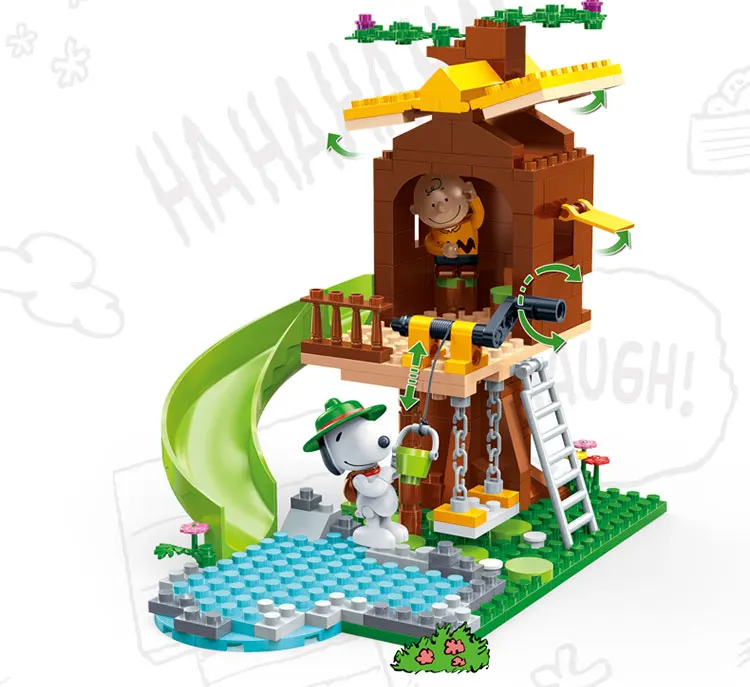 BanBao, горячая Snoopy, арахис, IP фигурка, пластиковые строительные блоки, игрушки для детей, обучающая модель, DIY Кирпичи, совместимый бренд