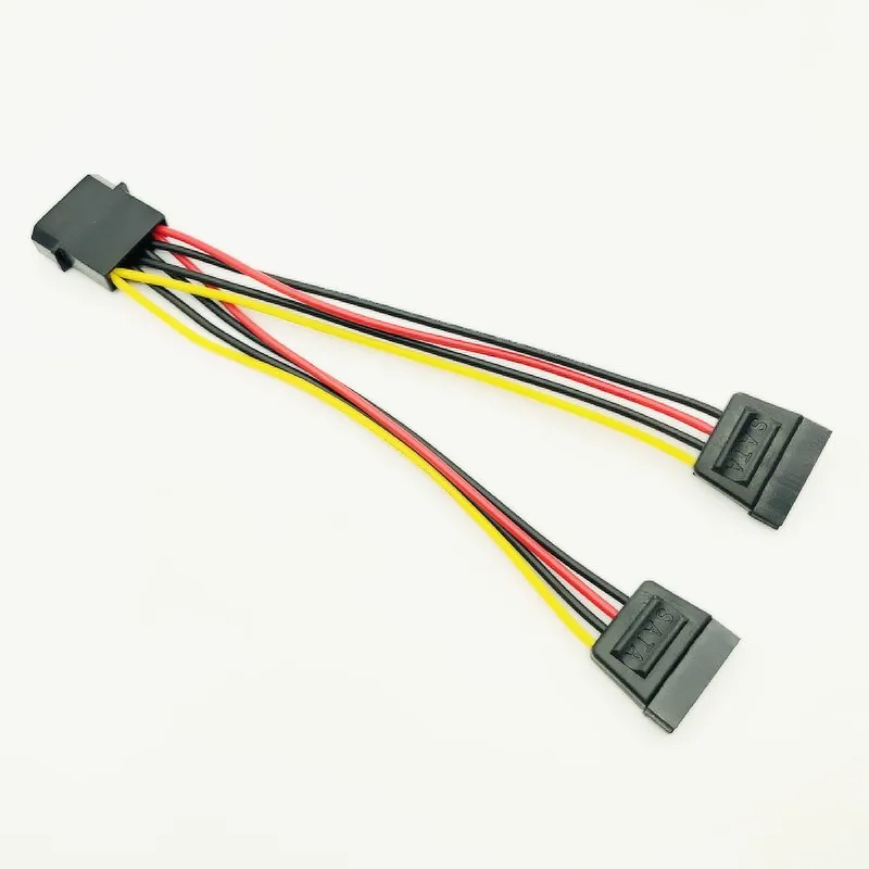 Компьютерные кабели и разъемы Molex 4 контактный IDE к двойному SATA 15 кабель питания Y