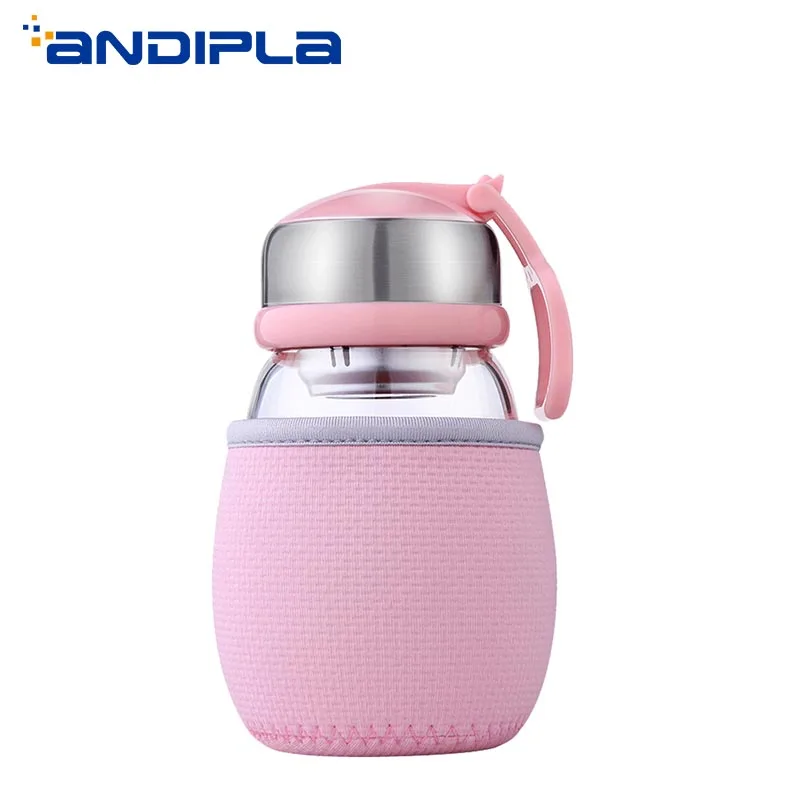 400 мл Портативный Спорт стакан Прекрасный Пингвин Стиль Прозрачный стекло