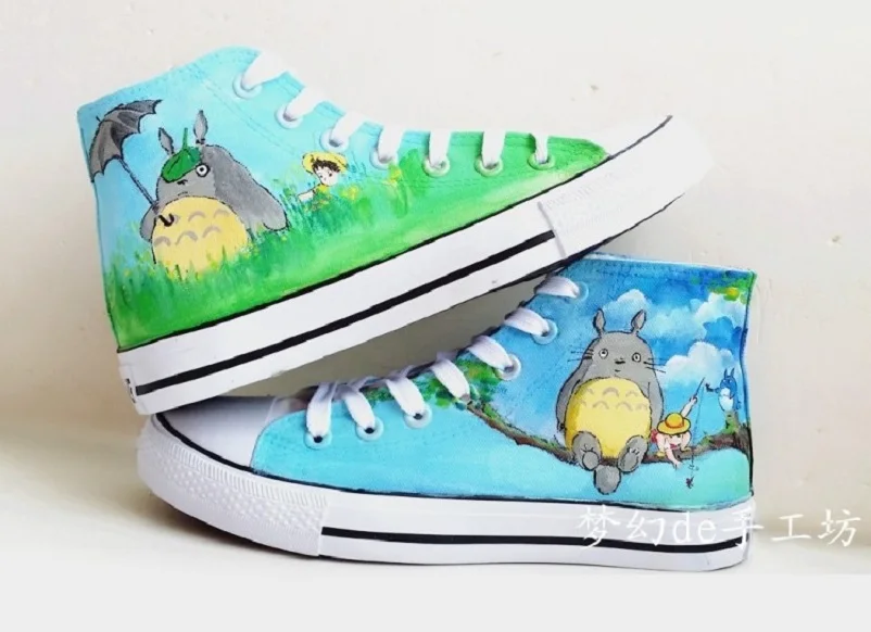 Высокое качество Q унисекс с рисунком из аниме Tonari Totoro обувь Тоторо 3D для