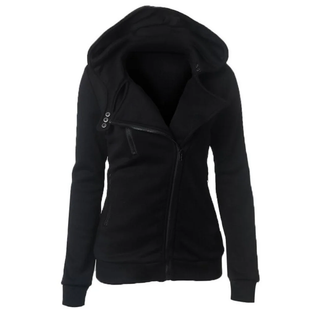 White Beautiful Women Hoodies Zipper Mantle Winter Sweatshirts for Student Zip-up Outerwear Coats Lu8 35 | Женская одежда