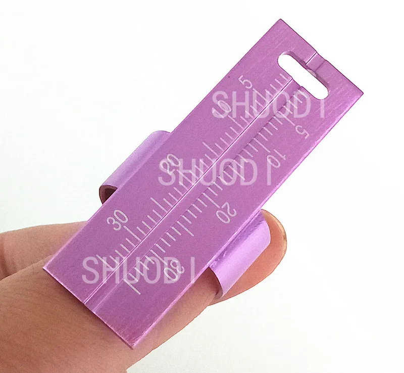 1 Piece Purple Автоклавируемое, Стоматологическое лабораторное измерение материала, линейка для пальцев, алюминиевый уход за полостью рта, отбеливание зубов - Цвет: 1 Piece Purple