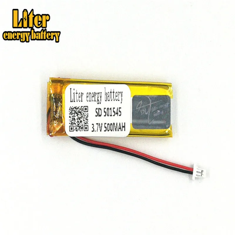 1 0 мм 2pin разъем 3 7 В 501545 500 мАч аккумуляторная батарея lipo Солнечная литий ионная