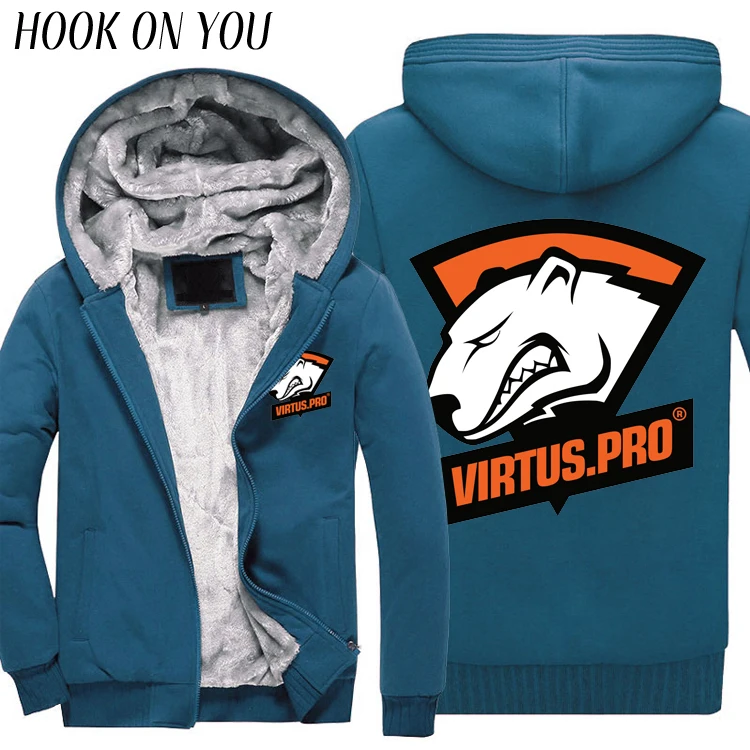 Gaming Team Virtus. Pro зимние Утепленные худи, толстовка из флиса для активного отдыха, зимние пальто, куртка с длинным рукавом