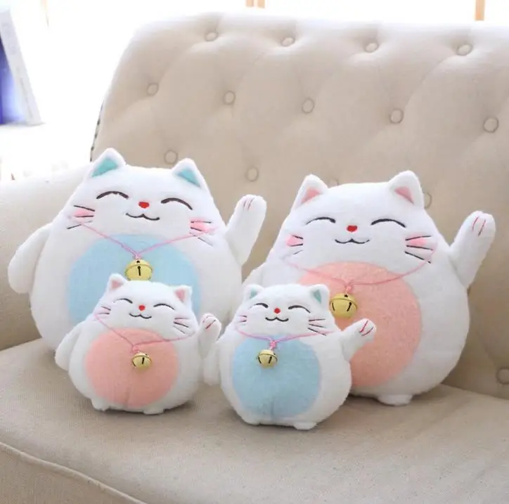 1 шт. Kawaii 18 см Кот удачи Плюшевые игрушки Мягкая кошка панда плюшевые животные