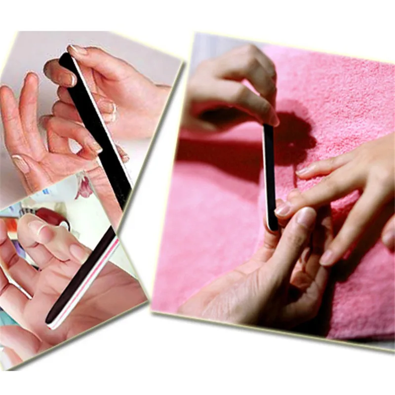 

10pcs Professional Nail Files Sanding 100/180 Curve Shape for Nail Art Tips Manicure Pedicure de30de26