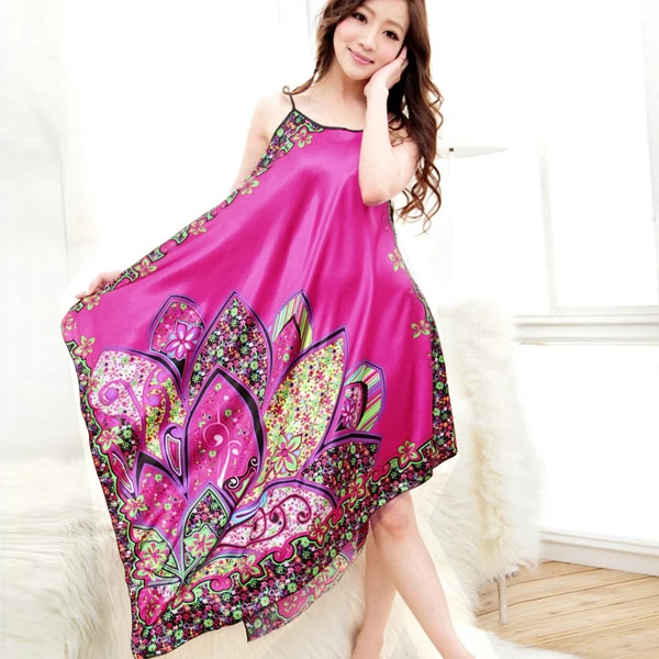 Уютное модное женское имитированное шелковое белье ночная рубашка одежда для