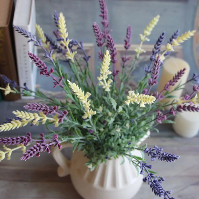 3 шт./лот искусственные растения Искусственный Букет Лаванды листья трава