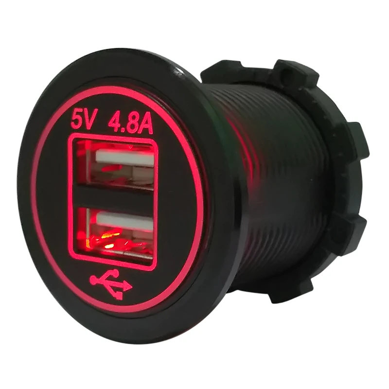 Новый конкурентоспособная цена новый дизайн 4.8a автомобиль 2 USB порт автомобильное зарядное устройство для